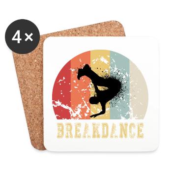 Breakdance vintage - Coasters (set of 4) - white - Front