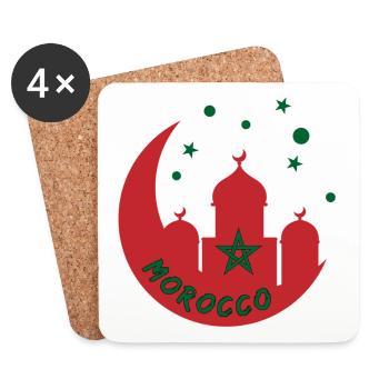 Marokko Moschee Design - Untersetzer (4er-Set) - Weiß - Vorne