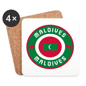 Maldives Circle / Gift Idea - Coasters (set of 4) - white - Front