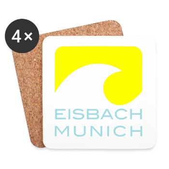 Munich Eisbach - Untersetzer (4er-Set) - Weiß - Vorne