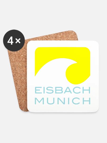 Munich Eisbach - Untersetzer (4er-Set) - Weiß