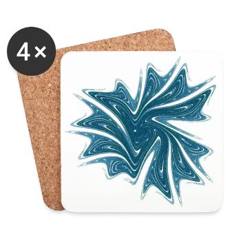 Starfish Sea Urchin Sea Animals Ocean Chaos 4285oce - Coasters (set of 4) - white - Front