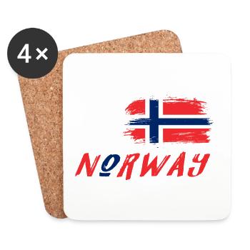 We are Norway design / gift idea - Coasters (set of 4) - white - Front