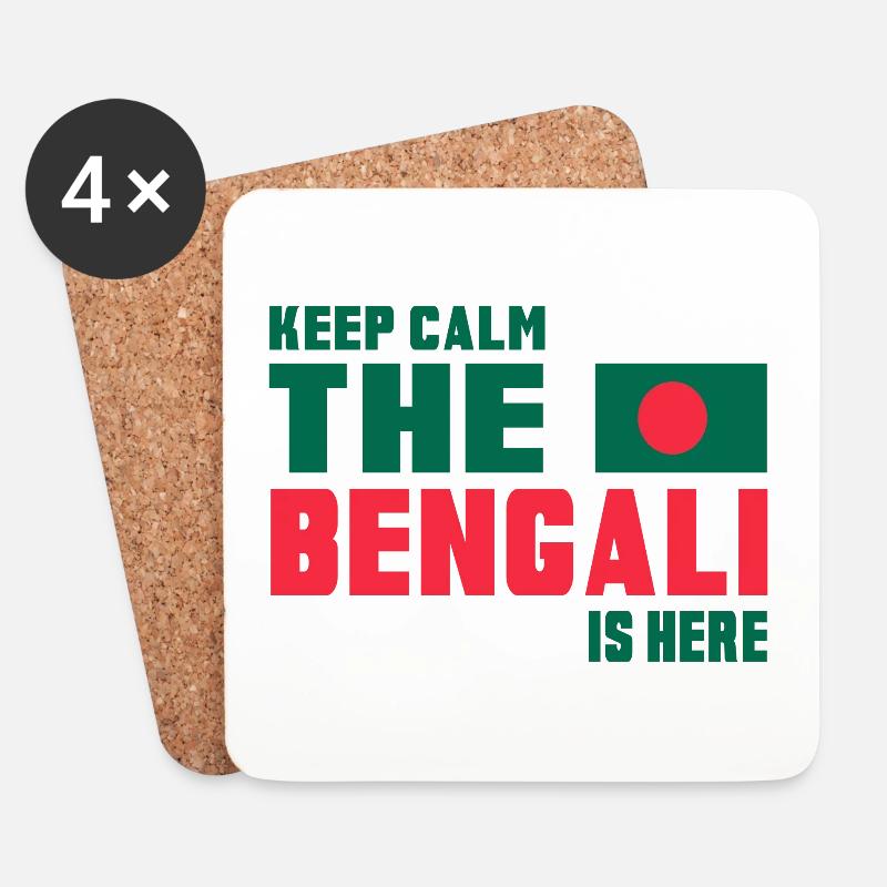 Keep Calm Bangladesch Design / Geschenkidee - Untersetzer (4er-Set) - Weiß