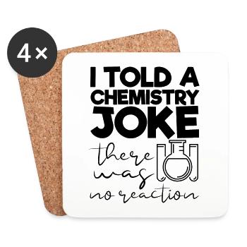 Cadeau drôle de citation de chimie pour les ingénieurs chimistes - Dessous de verre (lot de 4) - blanc - Devant