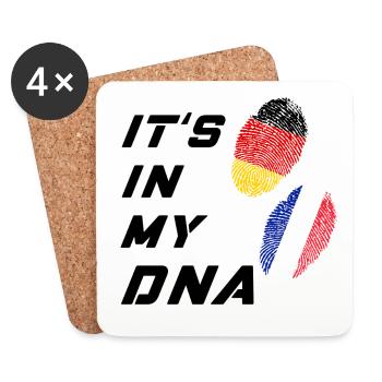 C'est l'Allemagne et la France dans mon ADN - Dessous de verre (lot de 4) - blanc - Devant
