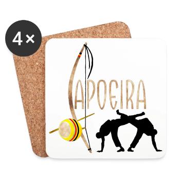 Capoeira Athletics Berimbau Instrument Power 1 - Dessous de verre (lot de 4) - blanc - Devant