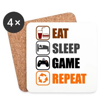 Geek Routine - Coasters (set of 4) - white - Front