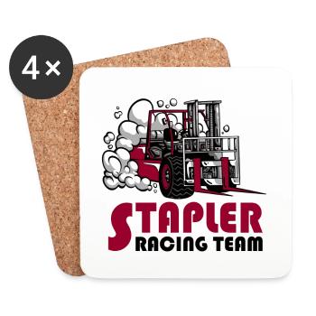Forklift Racing Team - Coasters (set of 4) - white - Front
