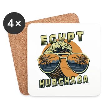 Hurghada egypt design - Coasters (set of 4) - white - Front