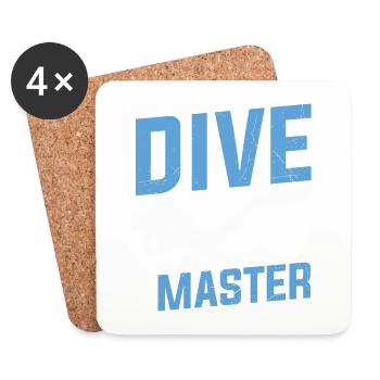 Tauchen Zitat Dive Master Scuba Diving - Untersetzer (4er-Set) - Weiß - Vorne
