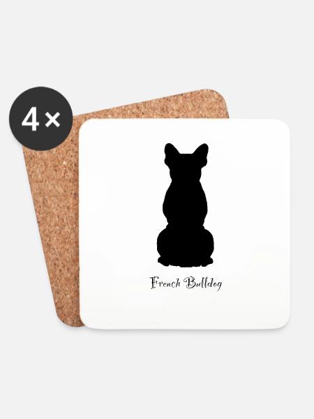 French Bulldog - Coasters (set of 4) - white