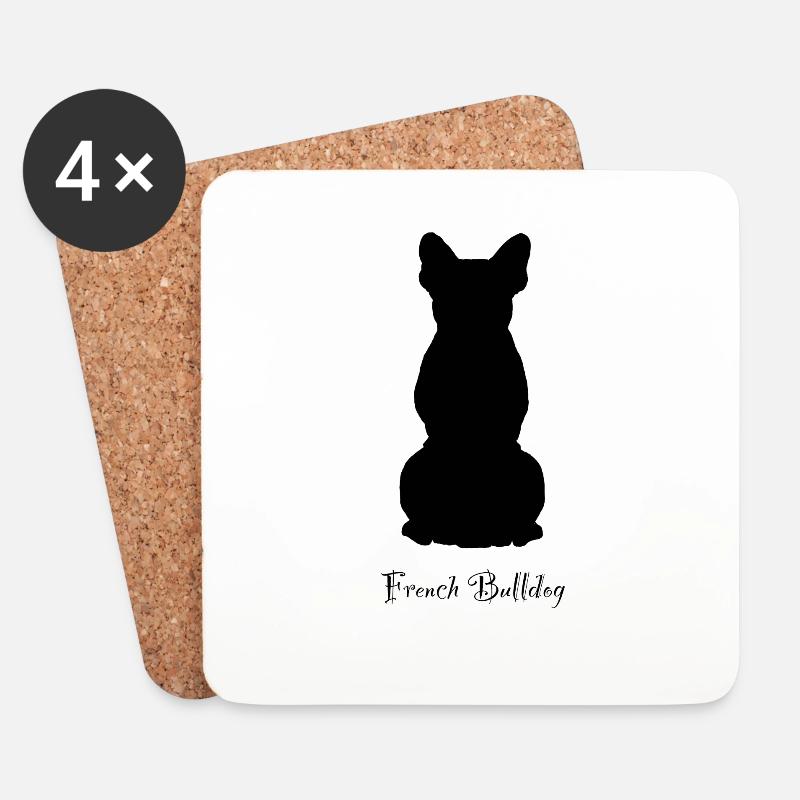French Bulldog - Untersetzer (4er-Set) - Weiß