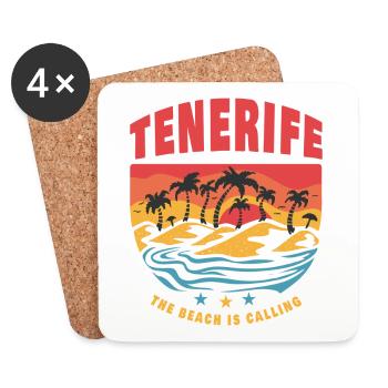Tenerife beach design - Coasters (set of 4) - white - Front