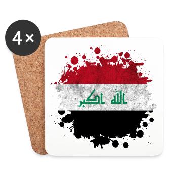 Iraq Splash flags design - Coasters (set of 4) - white - Front