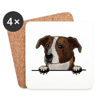 Austrian Pinscher Dog for Peeking Dog Lovers - Coasters (set of 4) - white - Front