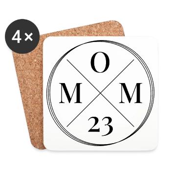 Mom 23 Mother Baby Announcement Expectant Mom 2023 - Coasters (set of 4) - white - Front