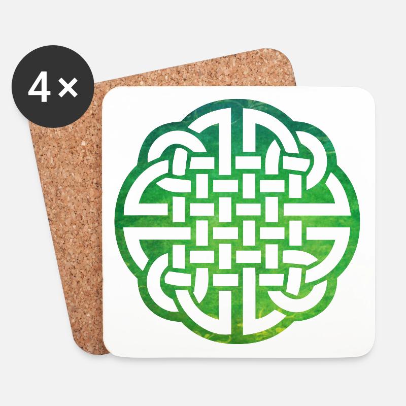 Celtic Knot - Untersetzer (4er-Set) - Weiß