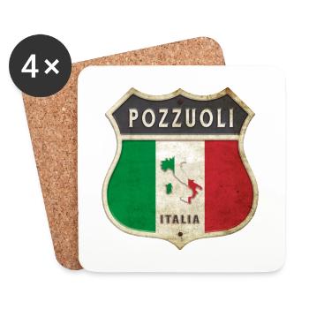 Pozzuoli Italien Wappen Flaggen Design - Untersetzer (4er-Set) - Weiß - Vorne