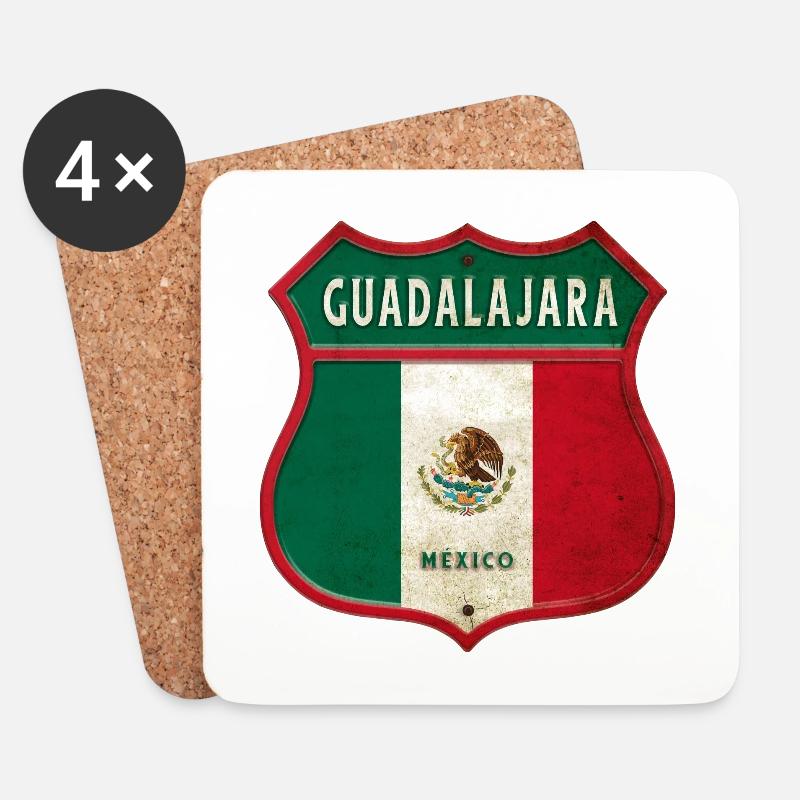 Guadalajara Mexiko Wappen Design - Untersetzer (4er-Set) - Weiß