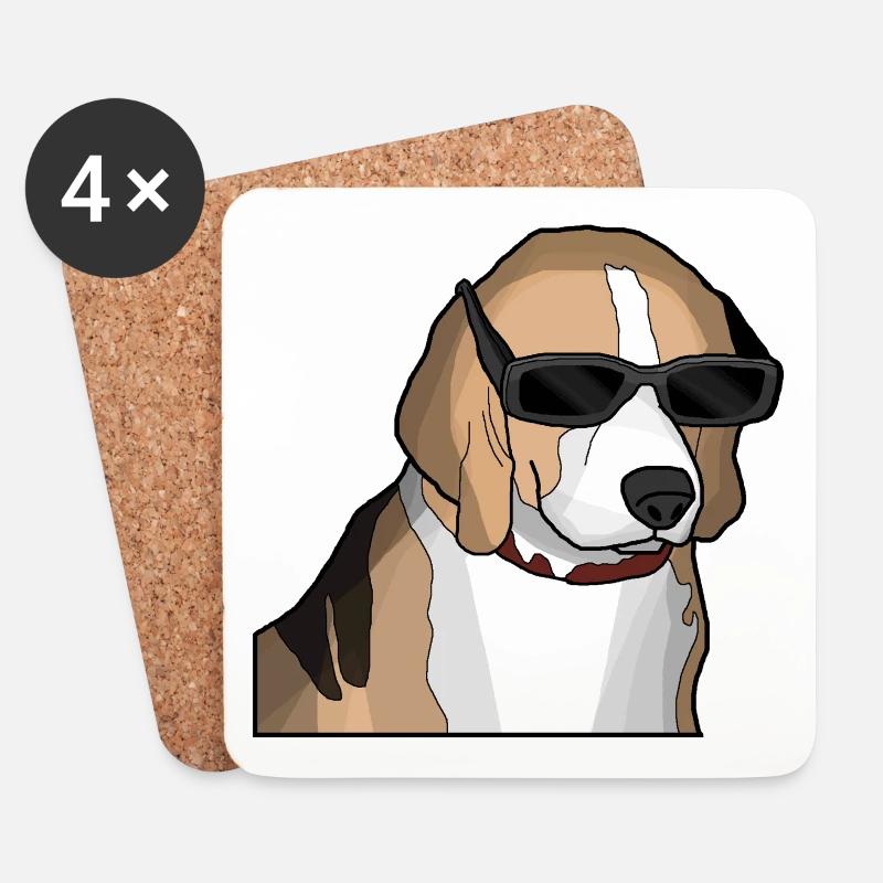 the COOL dog - Untersetzer (4er-Set) - Weiß