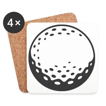 Golf Golfer Golfen Symbol Geschenk Idee - Untersetzer (4er-Set) - Weiß - Vorne