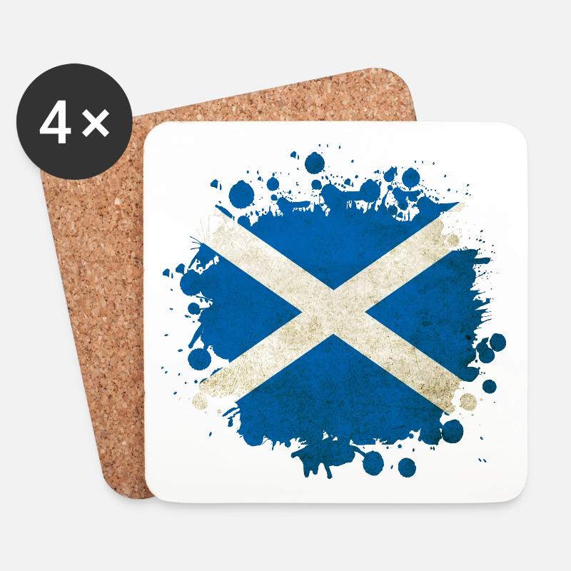 Schottland Blob Flags Design - Untersetzer (4er-Set) - Weiß