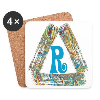 e 201 r - Dessous de verre (lot de 4) - blanc - Devant