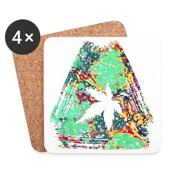 autumn sheet e 240 - Coasters (set of 4) - white - Front