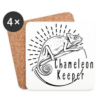 Chameleon Owner Reptile Keeper - Coasters (set of 4) - white - Front