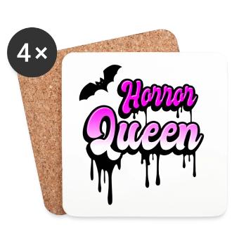 Horror Queen - Untersetzer (4er-Set) - Weiß - Vorne