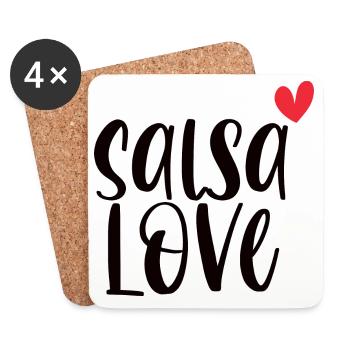 Salsa Love! Tänzerin Tänzer tanzen Geschenk - Untersetzer (4er-Set) - Weiß - Vorne