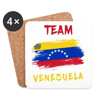 Team Venezuela - Untersetzer (4er-Set) - Weiß - Vorne
