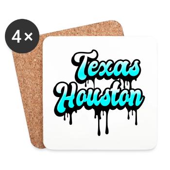 Texas Houston Design - Untersetzer (4er-Set) - Weiß - Vorne