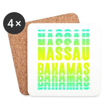 Nassau Bahamas Design - Untersetzer (4er-Set) - Weiß - Vorne