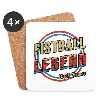 Légende du Fistball - Dessous de verre (lot de 4) - blanc - Devant