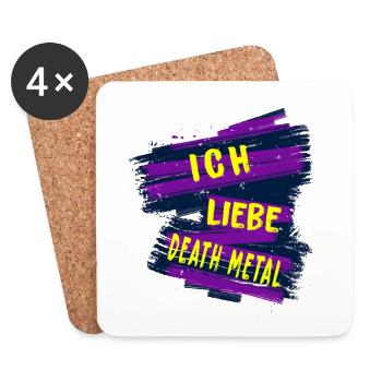 I love death metal - Coasters (set of 4) - white - Front
