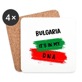 Bulgarien ist in meiner DNA - Untersetzer (4er-Set) - Weiß - Vorne