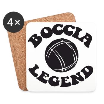 Joueur de boccia Balle de boccia et accessoires Boccia - Dessous de verre (lot de 4) - blanc - Devant