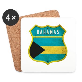 Design du drapeau des Bahamas - Dessous de verre (lot de 4) - blanc - Devant
