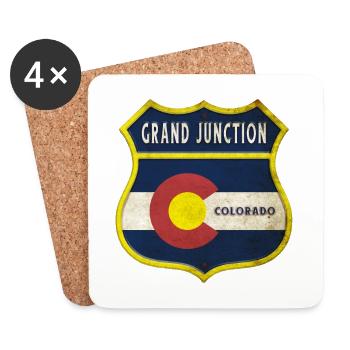 Grand Junction Colorado coat of arms design - Coasters (set of 4) - white - Front