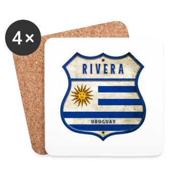 Rivera Uruguay Vintage Design - Coasters (set of 4) - white - Front