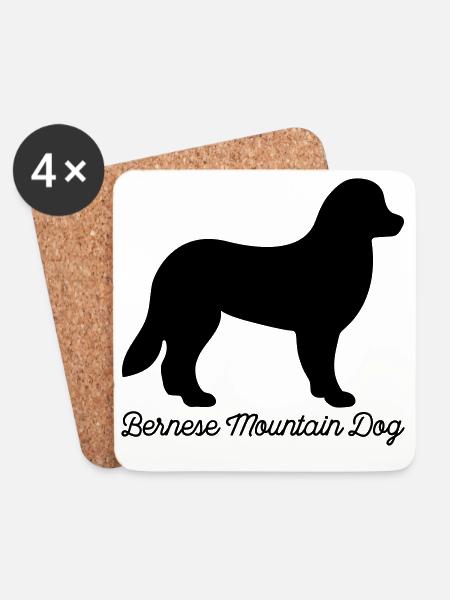 Berner Sennenhund - Untersetzer (4er-Set) - Weiß