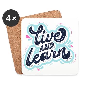 live and learn - Untersetzer (4er-Set) - Weiß - Vorne