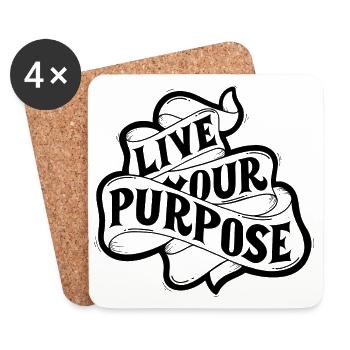 live your purpose - Untersetzer (4er-Set) - Weiß - Vorne