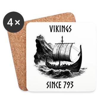 Vikings since 793 - Untersetzer (4er-Set) - Weiß - Vorne