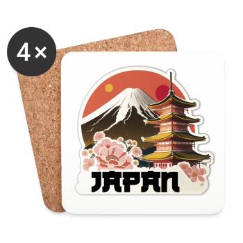 Japan - Untersetzer (4er-Set) - Weiß - Vorne