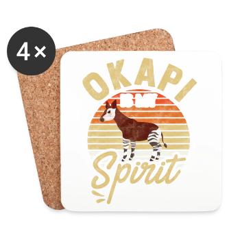 Okapi is my spirit animal - Coasters (set of 4) - white - Front