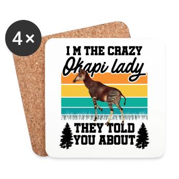 I'm The Crazy Okapi Lady - Coasters (set of 4) - white - Front