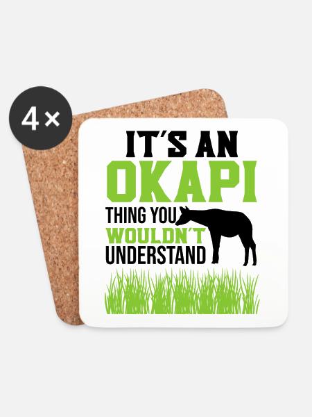 Ist ein Okapi - Untersetzer (4er-Set) - Weiß